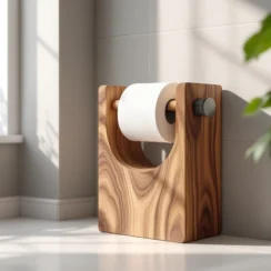 Le porte-papier toilette en bois recyclé : alliance d’écologie et de design dans la salle de bain