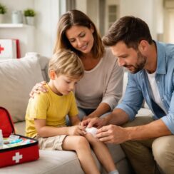 Protéger votre famille avec les normes HSE et premiers secours pour enfants avec Croix-Rouge